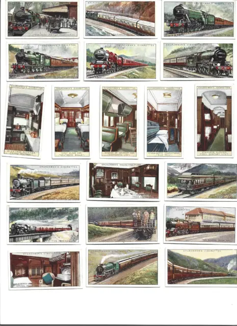 Full Set - Churchman -  Famous Railway Trains- 1929
