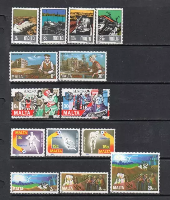 Malta Mnh 1982 Complete Year Sets (Ex Ships & Ms)