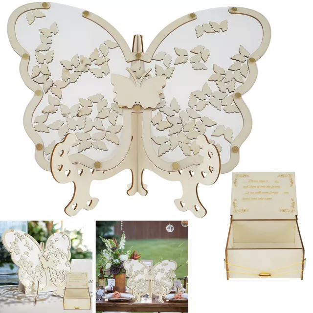 Wedding Guest Book Kit Wooden Transparent Guest Book Drop Box with 60🥋