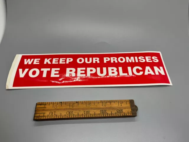 1976 RNC bumper sticker we keep our promises vote Republican historic cool! 2