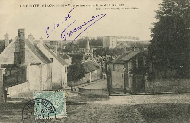CPA 02 - La-Ferte-Milon - vue prise de la rue des Gallets
