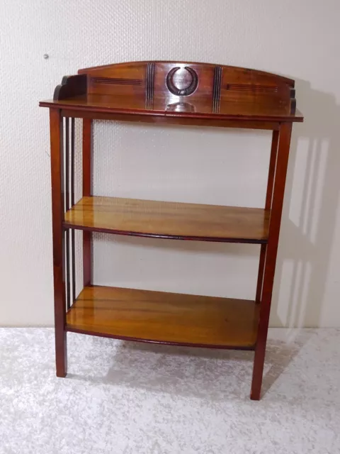 Antiguo Art Decó Diseño Madera Estante de Pie Estante - Vintage Um 1920-84,5 CM