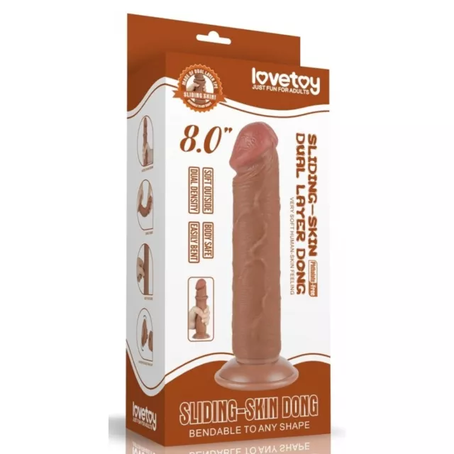 Sextoys - Gode à ventouse - Gode à ventouse Sliding Skin 17 x 4 cm marron