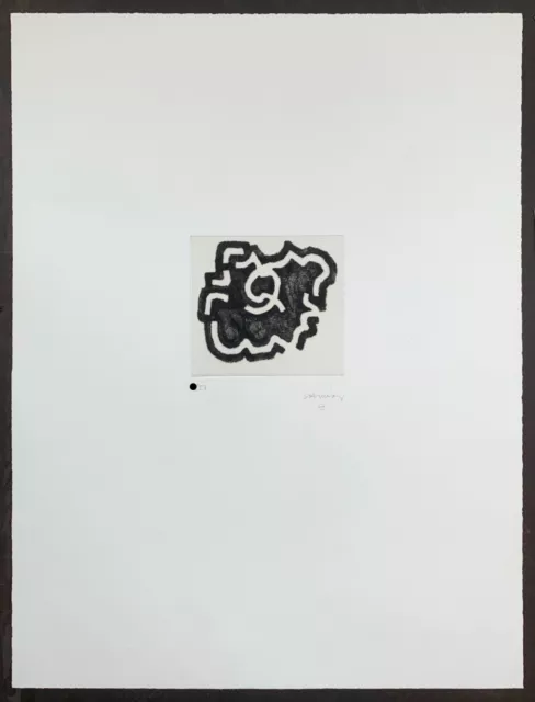 Eduardo Chillida. Grabado a la Punta Seca firmado a mano. Obra grafica