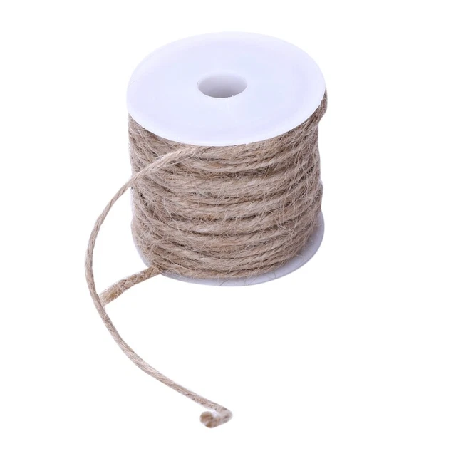2X(DIY 2Mm Wrap Geschenk Link Papier Tag Sackleinen Band Schnur Seil Schn2)