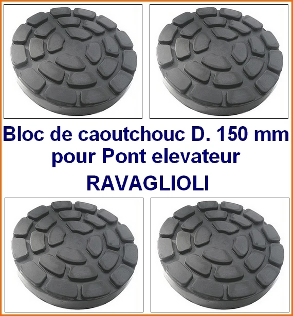 VGOL 2 Blocs Support Caoutchouc Poutre Levage 120x80x20mm - Protection Crics Voiture Atelier