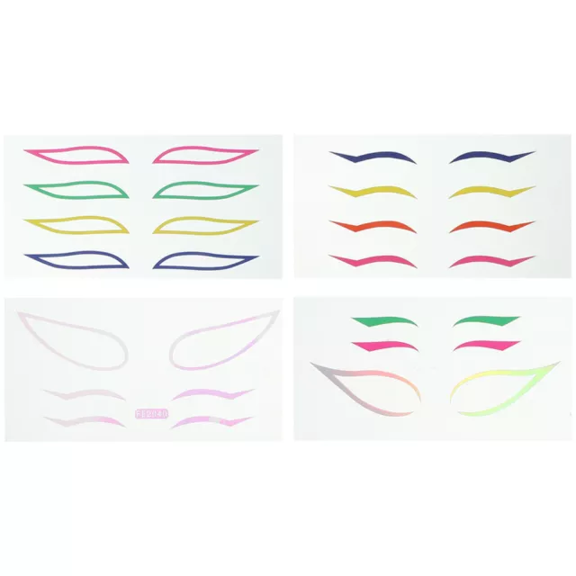 4Sets Frauen Eyeliner Aufkleber Schnell Augenlid Selbstklebende Eyeliner