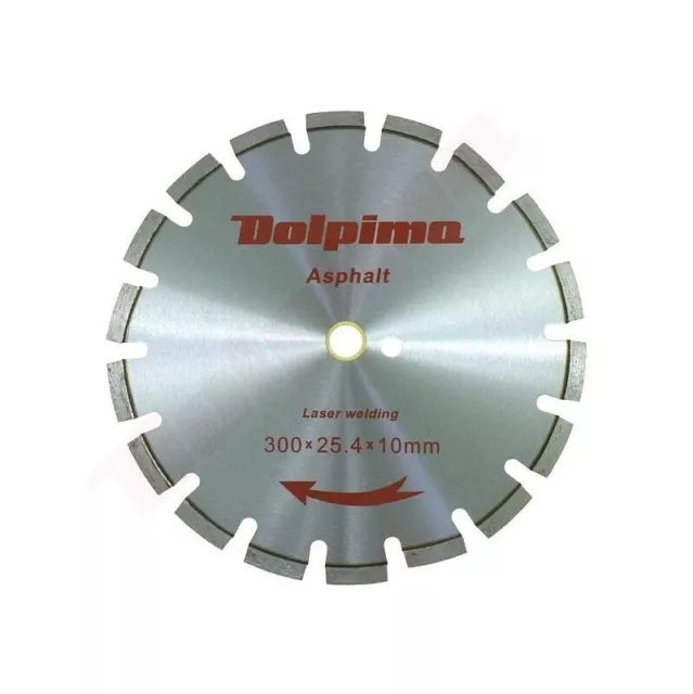 DISQUE DIAMANT LASER ASPHALTE 300x25.4/20mm 10x3.0mm