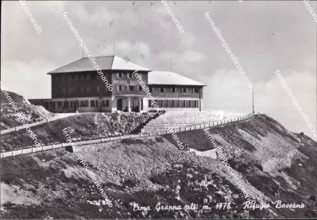 bl709  cartolina cima grappa rifugio bassano provincia di vicenza