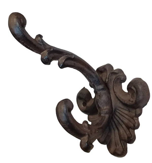 Vtg Cast Iron Victorian Style Coat Hook Hat Hook Rack Hall Tree