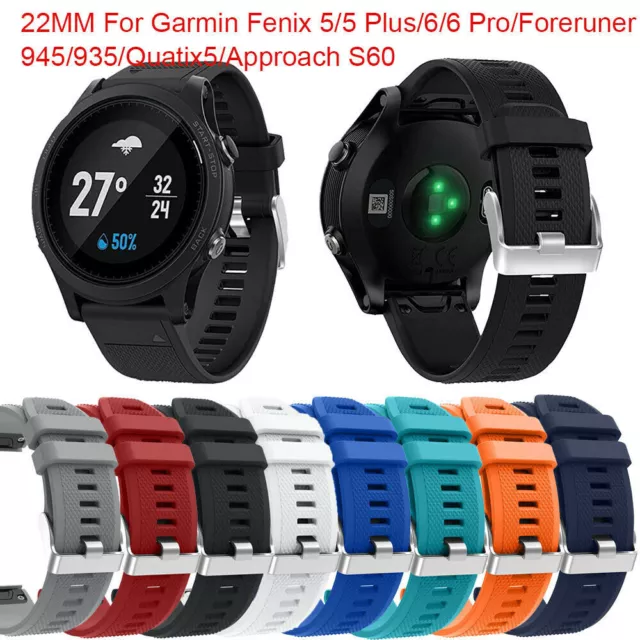 For Garmin Fenix 5, 6 Pro, Forerunner 935, 945 - 22mm Quick Release Watch Strap