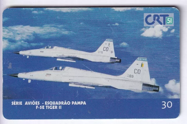 Armee Army Telecarte / Phonecard .. Bresil 30R Crt Avion Jet Chasseur Magnetique