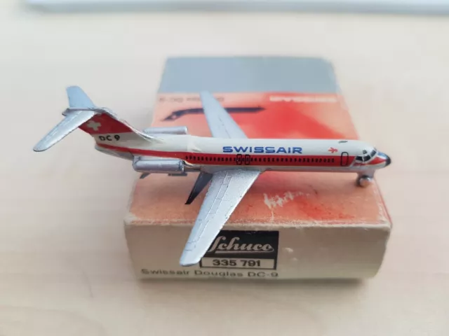 Schuco 335791 1:600 Swissair Douglas DC-9 OVP Flugzeugmodell