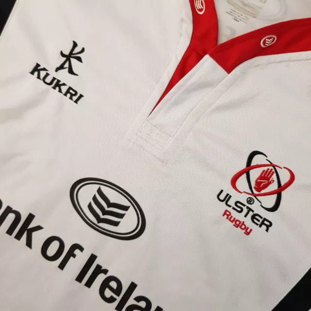 Ulster Mens Rugby Shirt Large White Home 2012/13 Kukri Ireland BT Short Sleeve 3