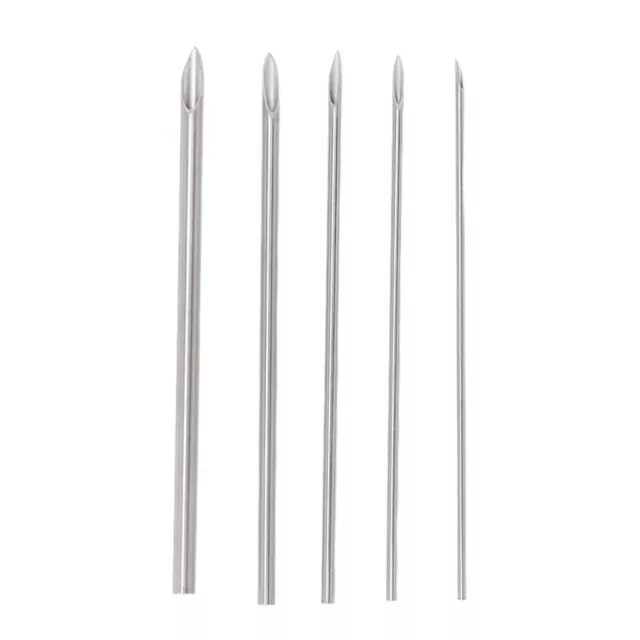 100x Body Piercing Needles Stainless Steel Disposable Ear Piercing Needle IDS