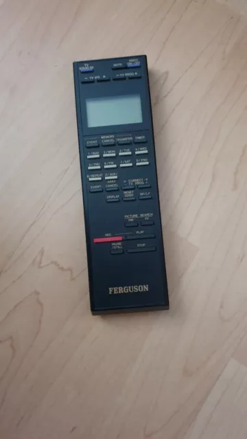 Remote Control For FV22L: Vintage Ferguson Videostar Video Cassette Recorder