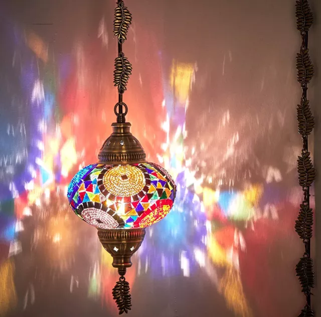 SWAG PLUG IN Turkish Moroccan Mosaic Ceiling Hanging Lamp Pendant Light Fixture