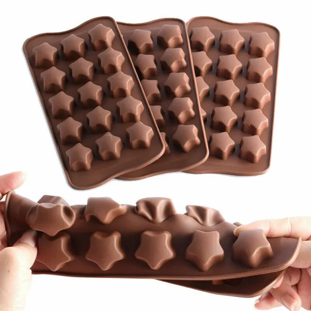 Star Chocolate Mould Silicone Candy Cake Wax Melt Resin Ice Cube Baking Mold