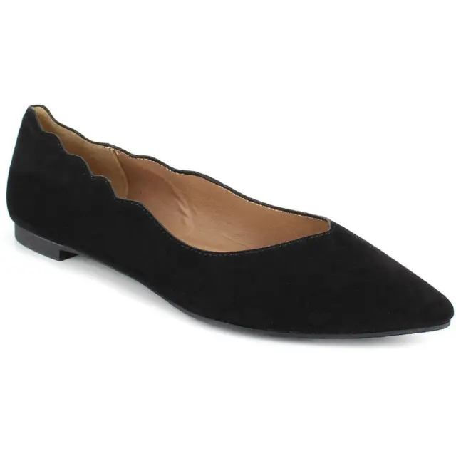 Esprit Womens Perri Black Suede Ballet Flats Shoes 6 Medium (B,M) BHFO 5814