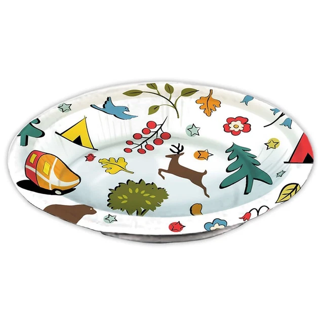Tazones de papel ecológicos Camp Into the Woods 20 oz 24 piezas #CC-007WB