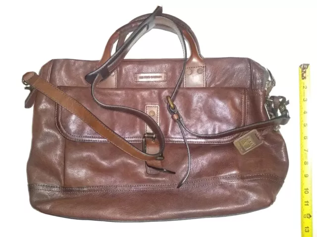 Frye Genuine Leather Logan Attache Briefcase | Brown