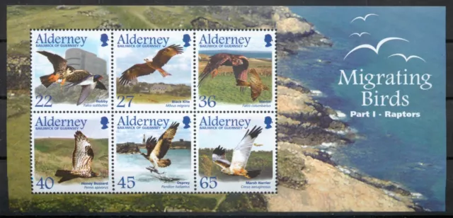 Alderney 2002 Migrating Birds: Raptors sheet SG MS A191 MNH mint D224