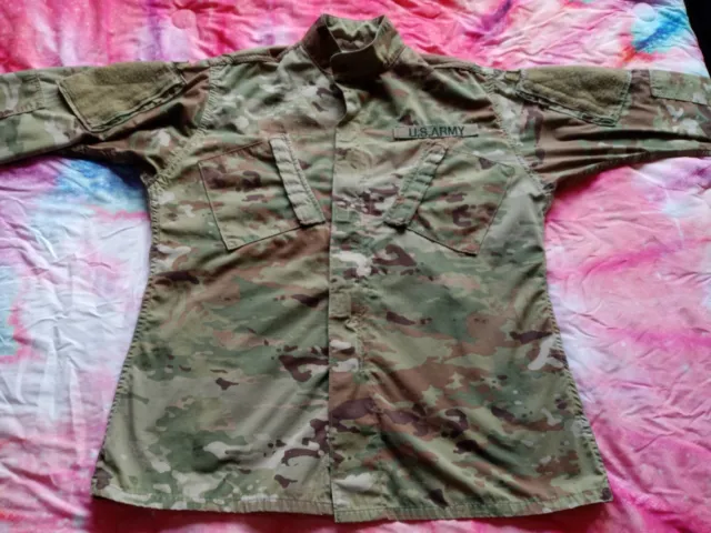 US Army Combat Uniform Coat Jacket Multicam OCP Size Medium-Long Camo shirt