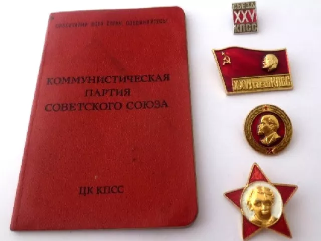 1970s Soviet Russian CPSU Communist Party ID+ Armenian USSR KPSS Pin Badge Medal