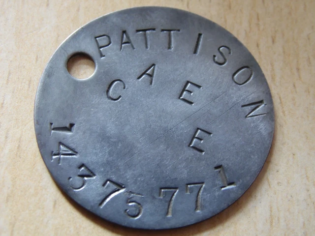 WW2 RELIC DOGTAG ww2 RAC RTR Recce Replacement from GSC - PATTISON 771 ...