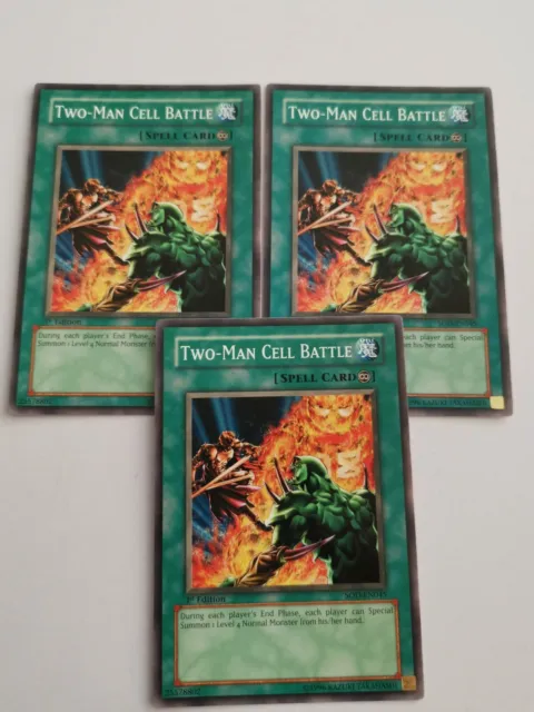 YuGiOh Card - 3x Two-Man Cell Battle SOD-EN045 (mixed sets)