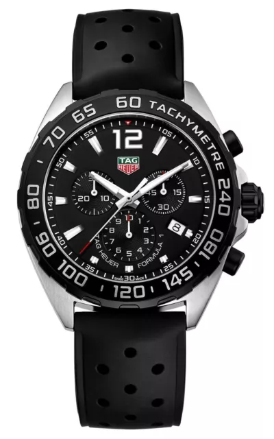 TAG Heuer Formula 1 Cronografo Nero Gomma Subacqueo Quarzo Orologio da Uomo