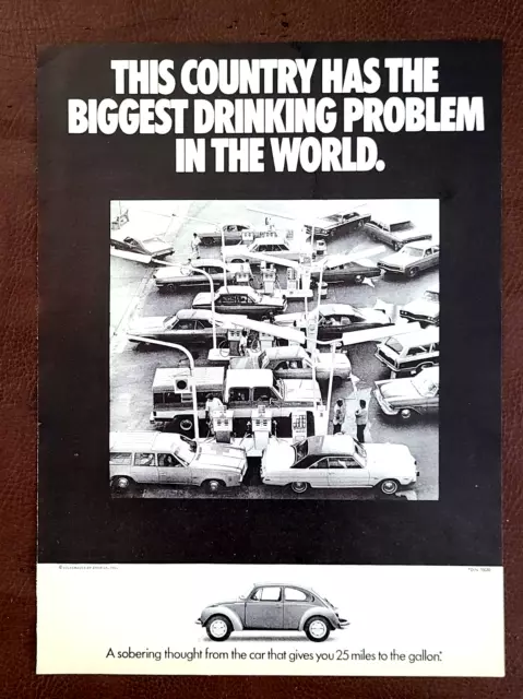 Volkswagen Beetle Original 1973 Vintage Print Ad