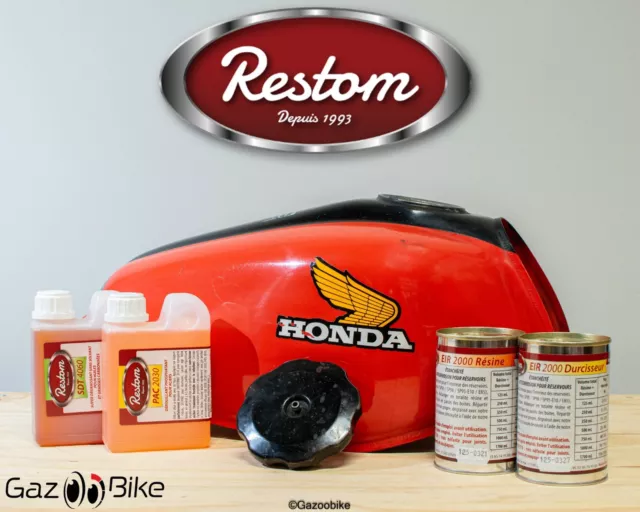 Kit RESTOM Réservoir traitement et resinage reservoir métallique moto 2 - 5L