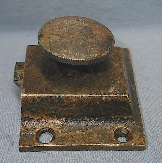 Vintage Antique Cabinet Latch Solid Cast Brass Twist Release #3