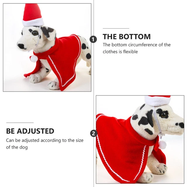 1 Satz Haustier Weihnachtskostüm Hund Katzenhut Umhang Haustier Cosplay 2