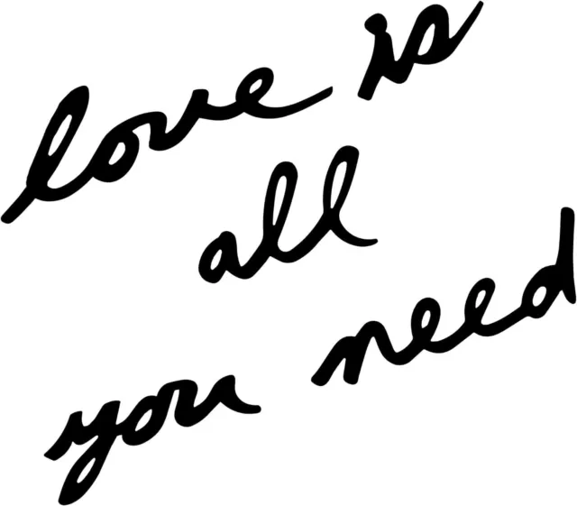 Motivational Words Phrase Inspiring Words Wall Art LOVE IS ALL YOU NEED By Umbra 2