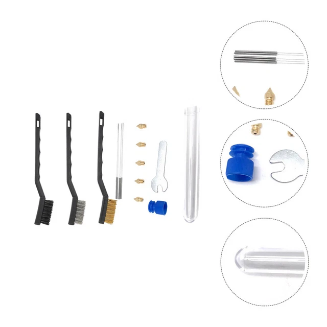 Spazzola per pulizia letto caldo stampante 3D strumento di pulizia stampante 3D kit di pulizia ugello