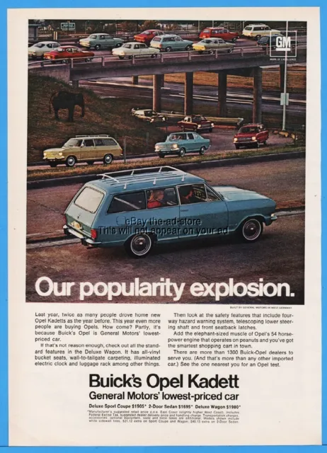 1967 Buick Opel Kadett Deluxe Station Wagon GMs Lowest Priced Car Explosion Ad
