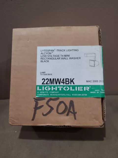 Lightolier Lytespan Track Lighting Mini Wall Washer 50W Light Fixture Black