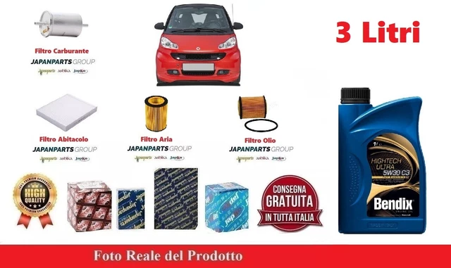 Kit Tagliando Smart 450/600/700/800cc – Filtro Aria, Olio, Abitacolo + 3 Litri Olio Mobil 0W40