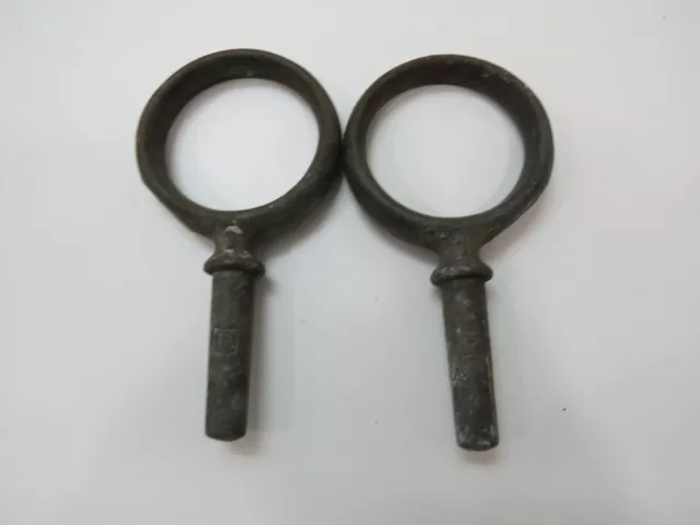 2+1/4 Inch Old Galvanized Cast Iron Pair Oar Locks Boat Decor (C2.5A210A)
