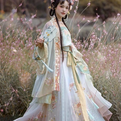 Abito Tradizionale Cinese penglai Abito HANFU embroidere Fiori Cosplay costume