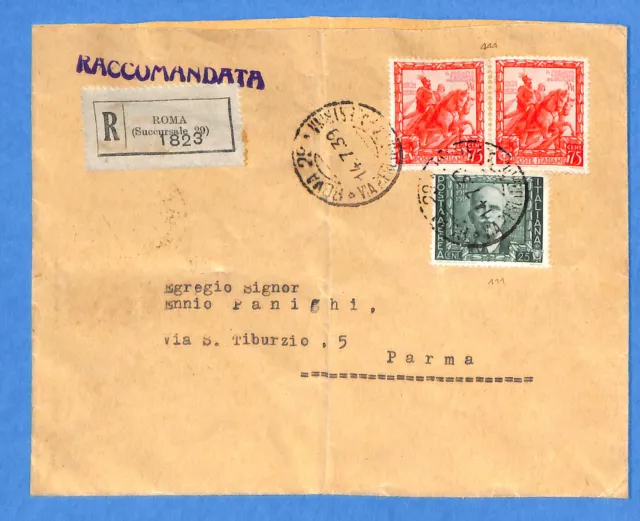 1939 P.AEREA PROCLAMAZIONE IMPERO c.25 + PROCLAMAZIONE IMPERO c.75 x 2 (285159)