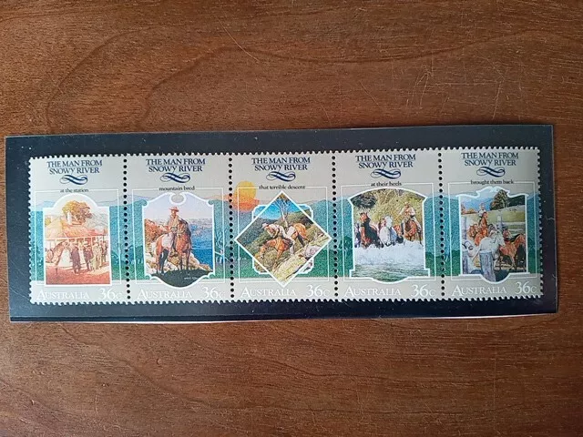 stamps Australia Snowy River UMM 1987
