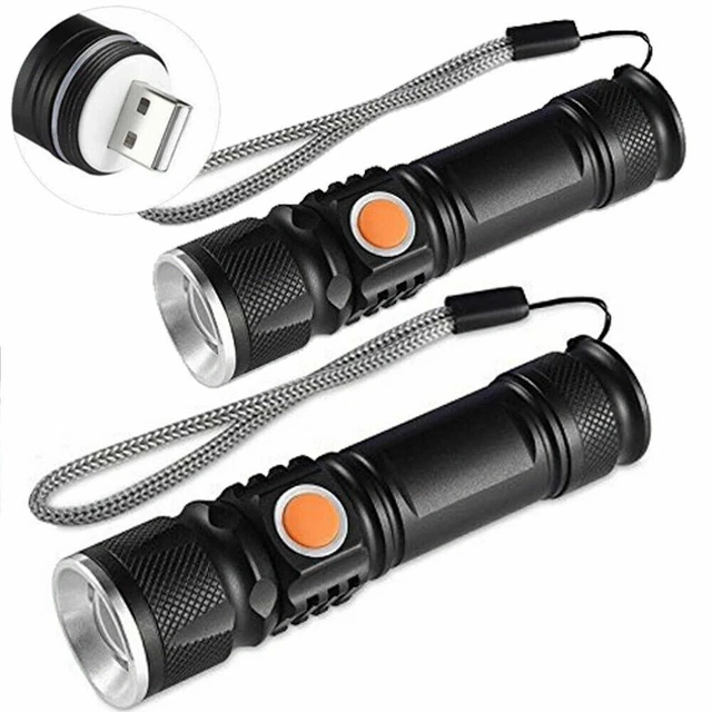 LUCE GANCIO PLASTICA Ricaricabile Campeggio Mini Torcia LED Lanterna
