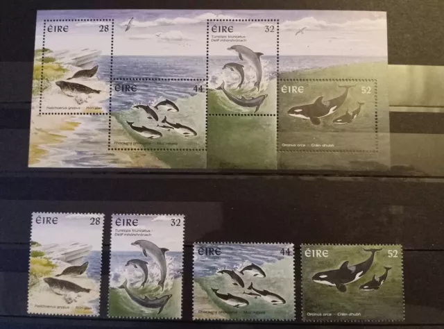 Ireland: 1997, Marine Mammals,  MNH set + M/Sheet