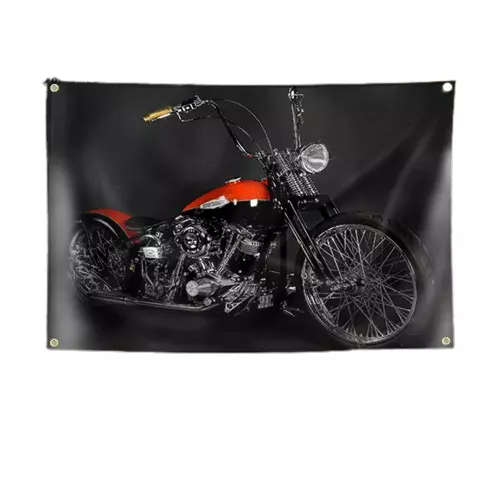 Harley Flagge Fahne Banner Werkstatt Garage Bar Deko Biker US Werkstatt Springer