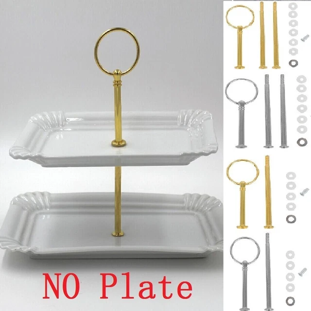 Classico oro design argento 23 strati piastra torta supporto maniglia montaggio duro