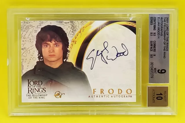 Topps Lord of the Rings Fellowship of the Ring Autograph Elijah Wood BGS Mint