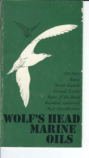 AS-030 - Wolf's Head Marine Oils, Advertising Booklet, Vintage 1930's to 50's